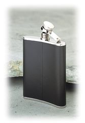 Flask, square Leather 